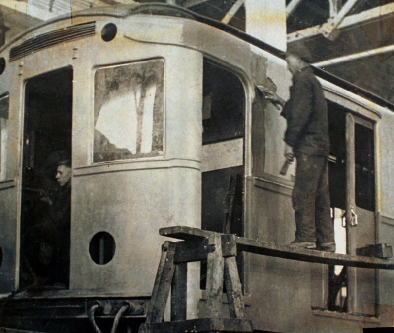 Вагон в метро 1935 года Москве