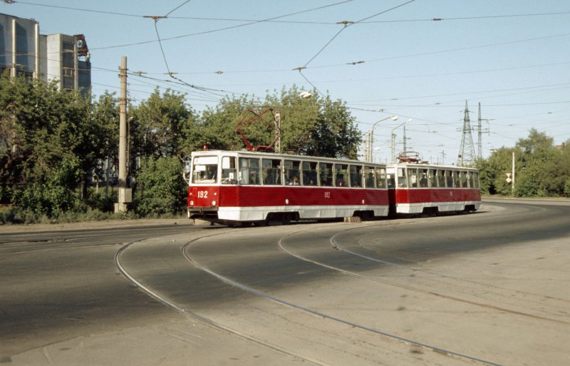 Трамвай КТМ-5м3 город Грозный