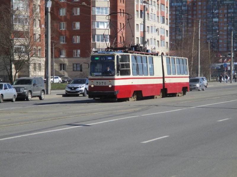 Трамвай Санкт Петербург ЛВС 86к 7070