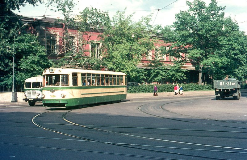 Трамвай на Лиговском проспекте в 80-е