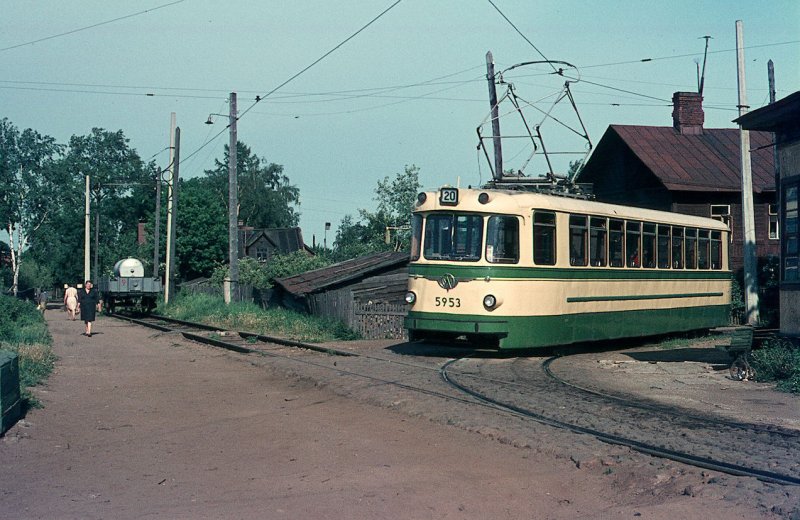 Трамвай в Парголово 70е