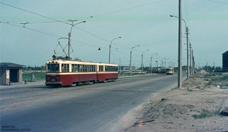 Трамвайный проспект Ленинград в 1970
