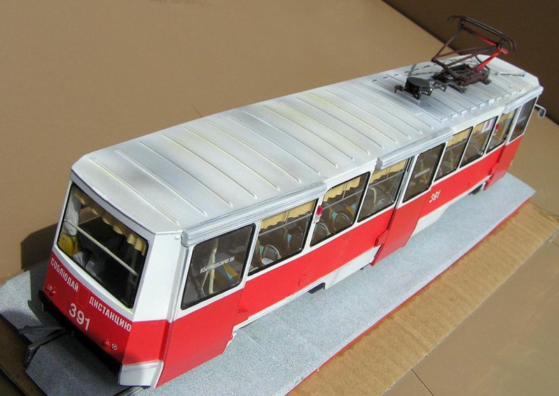 Сборная модель трамвай КТМ-5м3