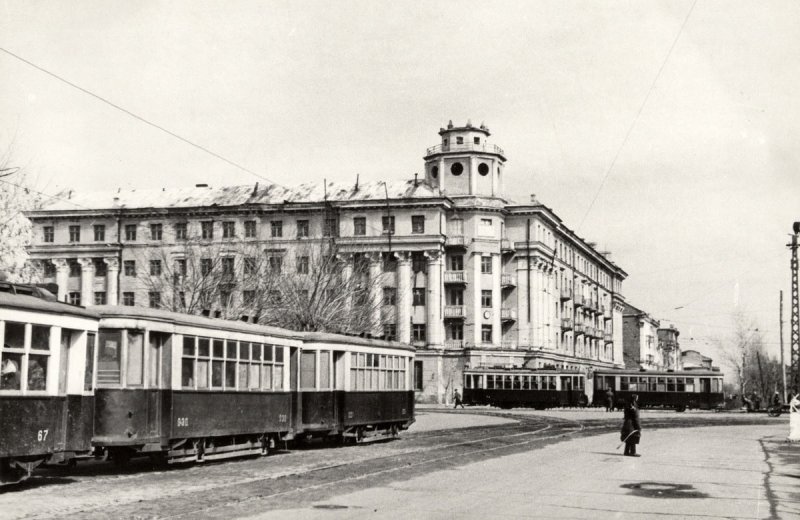 Трамвай на площади Ленина Воронеж
