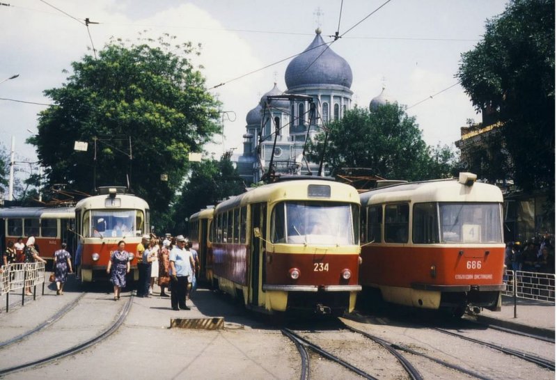 Трамвай в Ростове на Дону 1990г