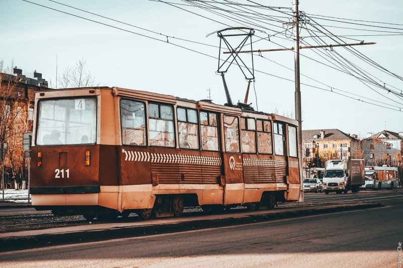 Красноярск трамвай 1987