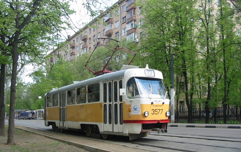 Московский трамвай Татра т3