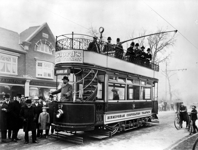Первый трамвай в мире в Германии 1881 года