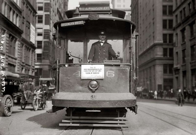 Первые трамваи в Америке