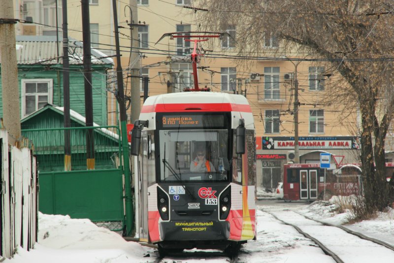 Омск старый трамвай