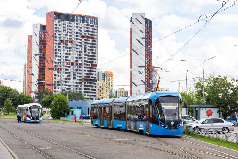 Современный трамвай в Москве