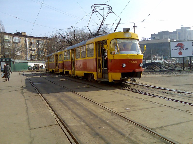 Трамвайная дорога в Киеве
