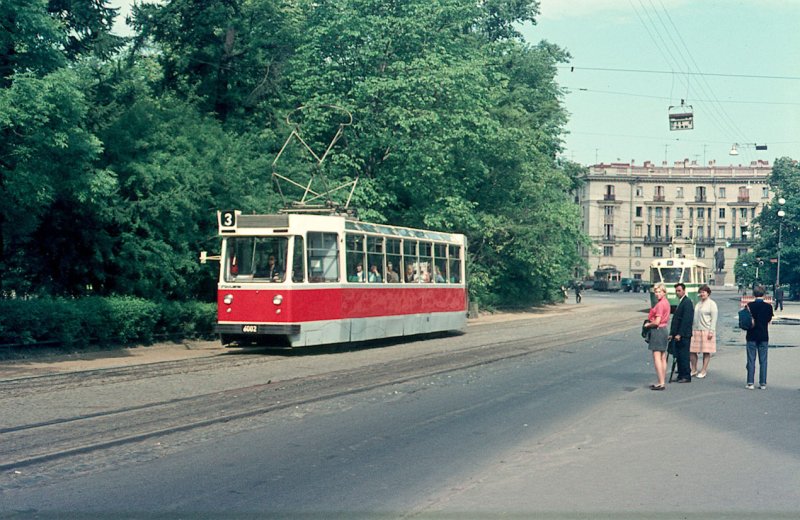 Трамвайный проспект Ленинград в 1970