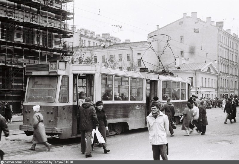 Петербург трамвай 80е