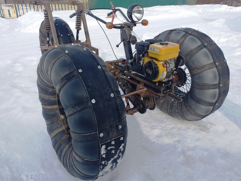 Болотоход 4 х4 из мотоблока Нева