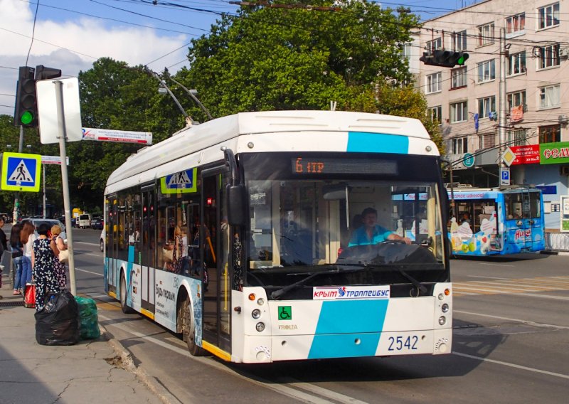 Крым троллейбус Тролза Мегаполис 5265