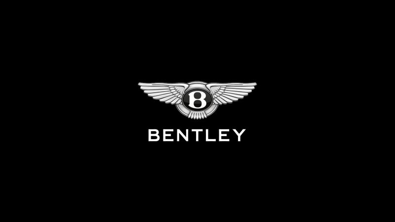 Логотип Bentley на черном фоне