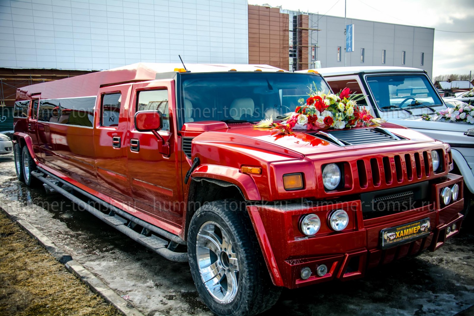 Hummer h2 красный с лифтом