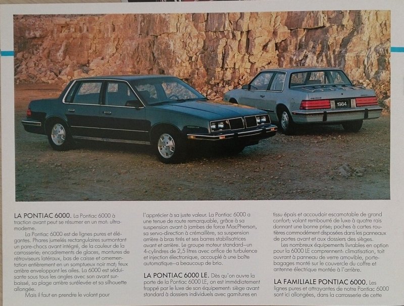1983 Pontiac 6000 Brochures