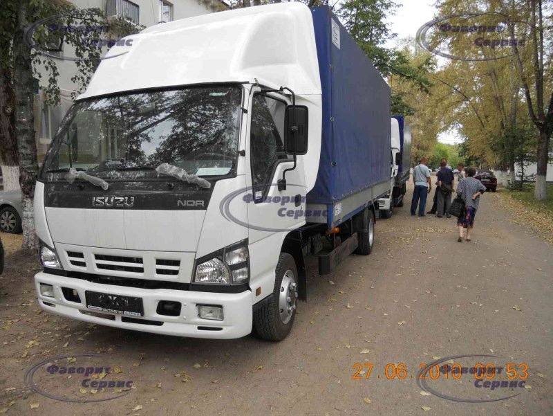 Isuzu nqr75 борт+тент