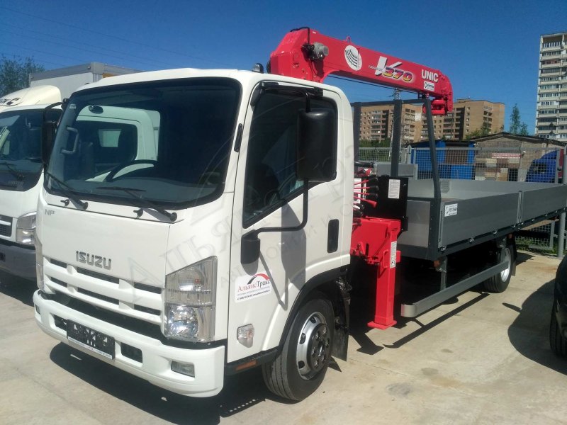 Isuzu Elf 7.5 NPR 75 С КМУ бортовой