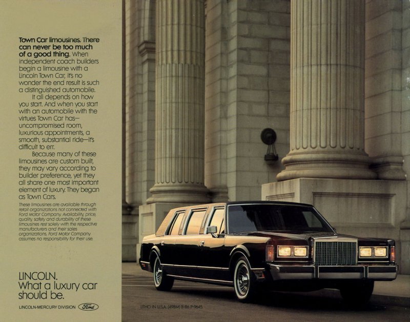 Lincoln Town car Limousine 1988 года