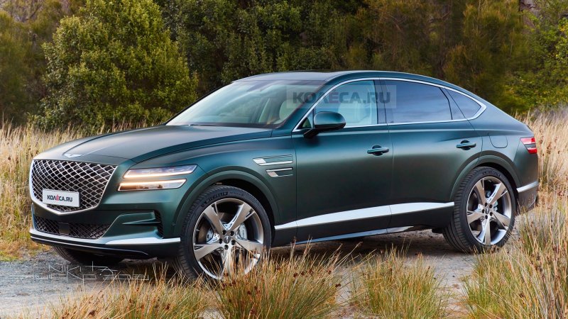 Genesis gv80 зеленый матовый