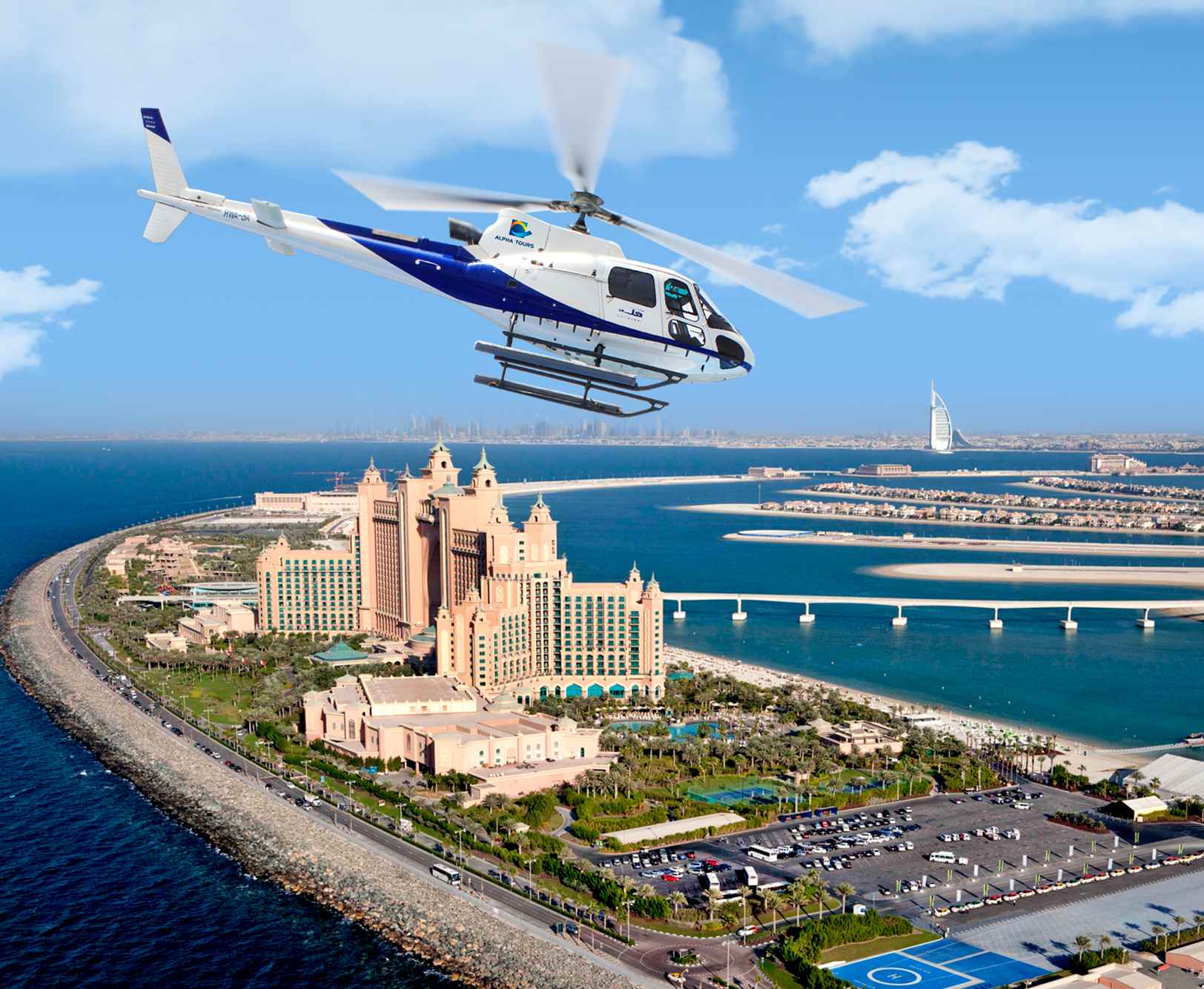 Atlantis the Palm Dubai вертолет