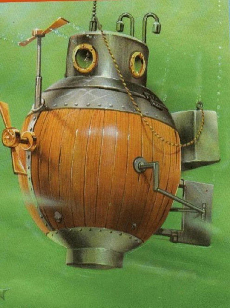 Первая лодка в мире. Дэвид Бушнелл подводная лодка. Подводная лодка черепаха 1776. 1775: Боевая подводная лодка. Дэвид Бушнелл изобретает подводную лодку..
