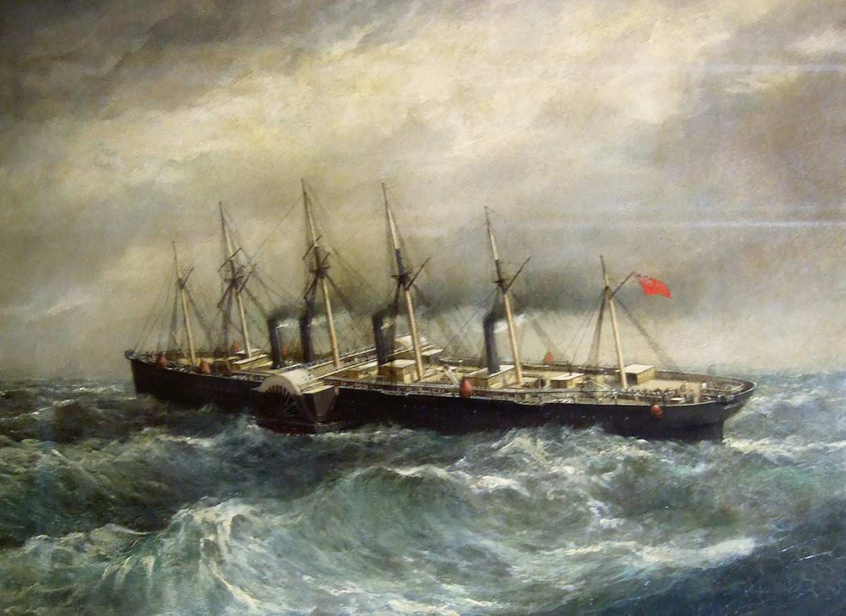 Грейт истерн. СС Грейт Истерн. Грейт Истерн пароход. Судно Грейт Истерн. Пароходофрегат 1853-1856.