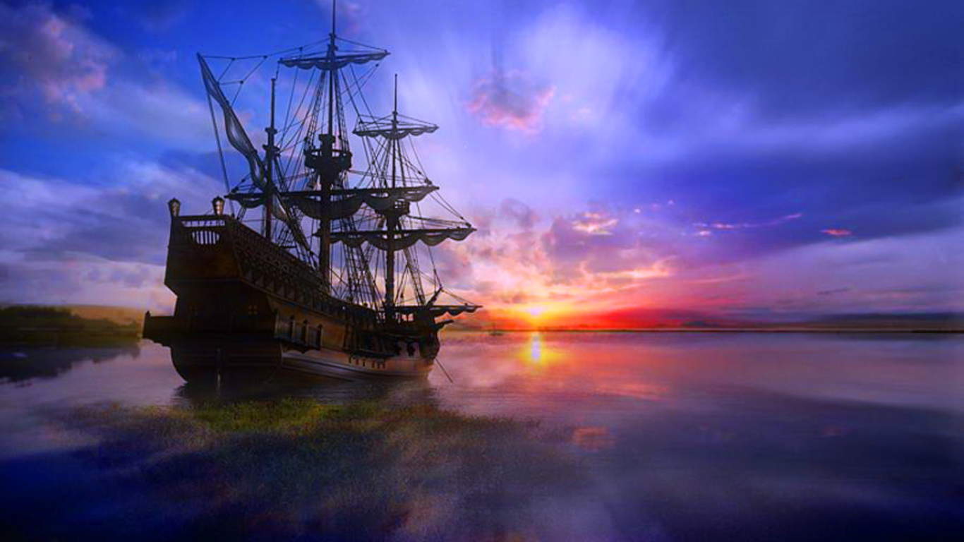 Старый корабль текст. Пиратский корабль на закате. Уплывающий парусник. Старинные корабли парусники. Корабль в море.