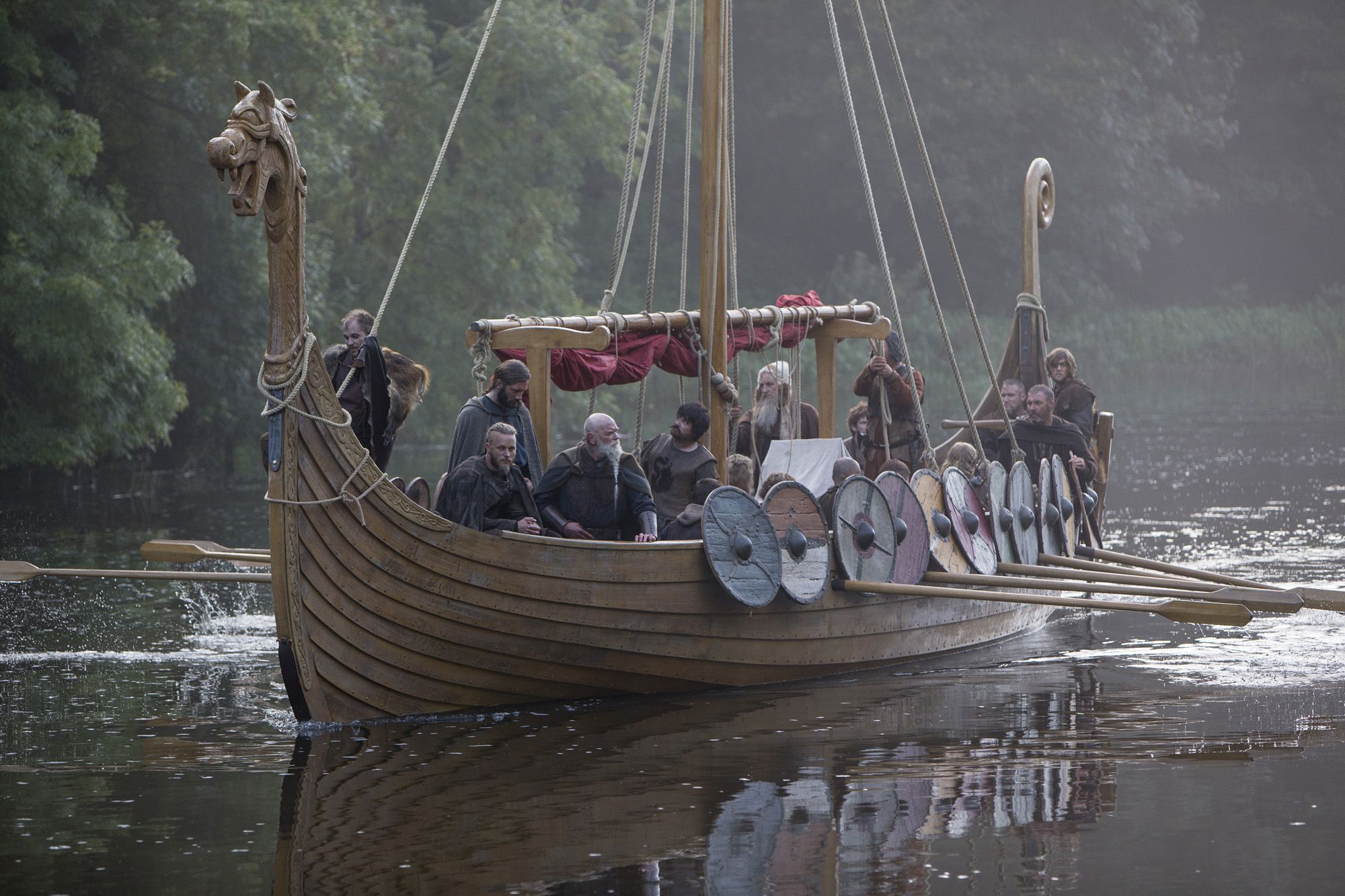 Реконструкция кораблей. Драккар викингов. Корабль викингов Drakkar. Варяжская Ладья Драккар.