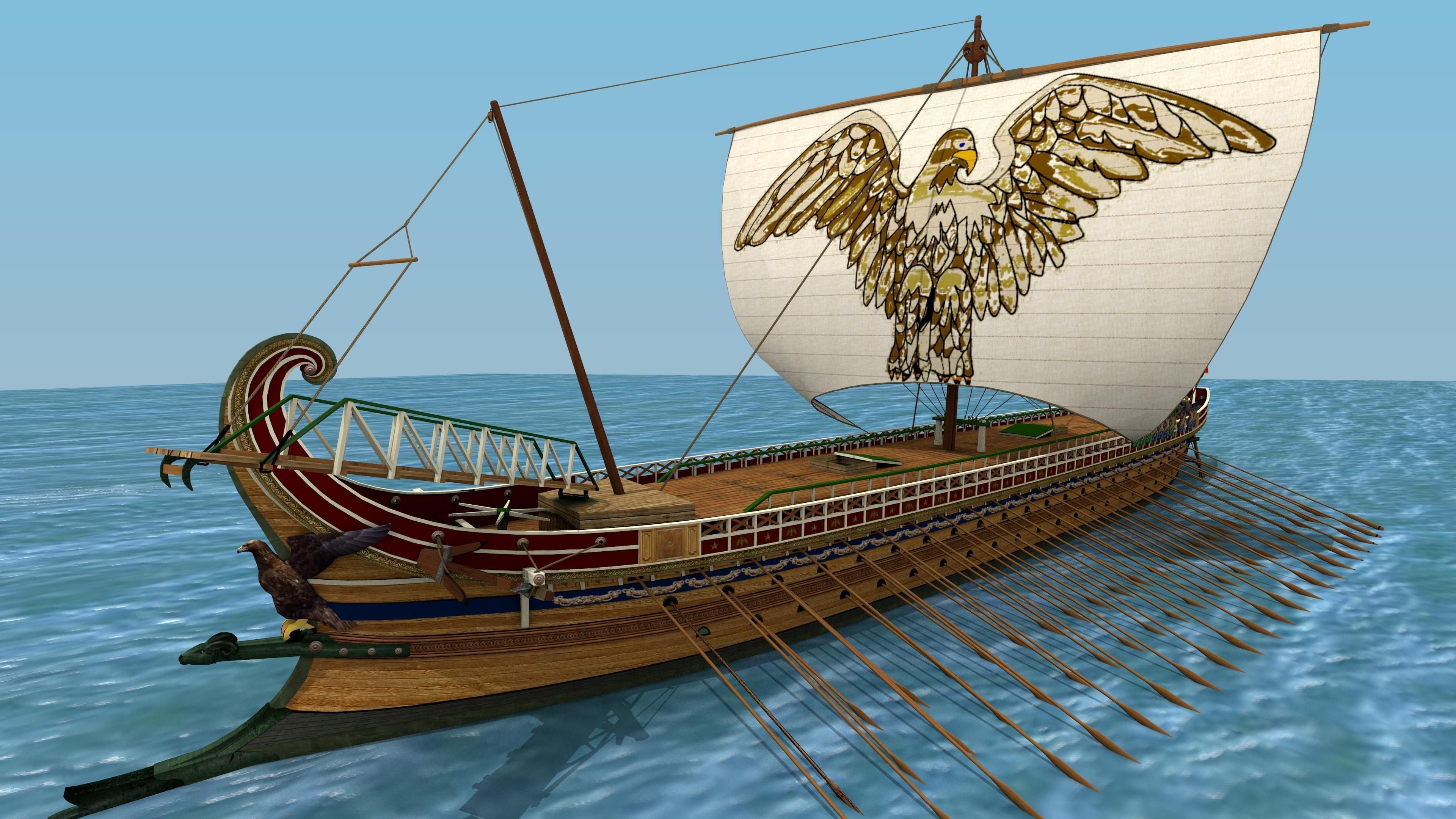 Как назывались греческие корабли. Трирема боевой корабль. Греческая трирема. Римская трирема. Древняя Греция трирема корабль.