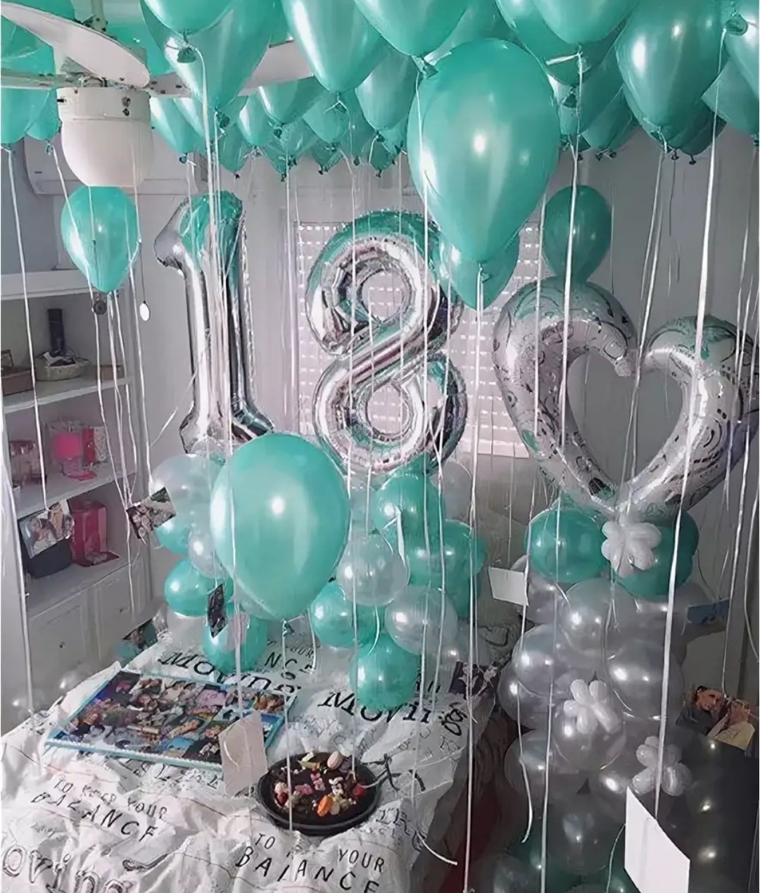Оформление комнаты на день рождения воздушными шарами