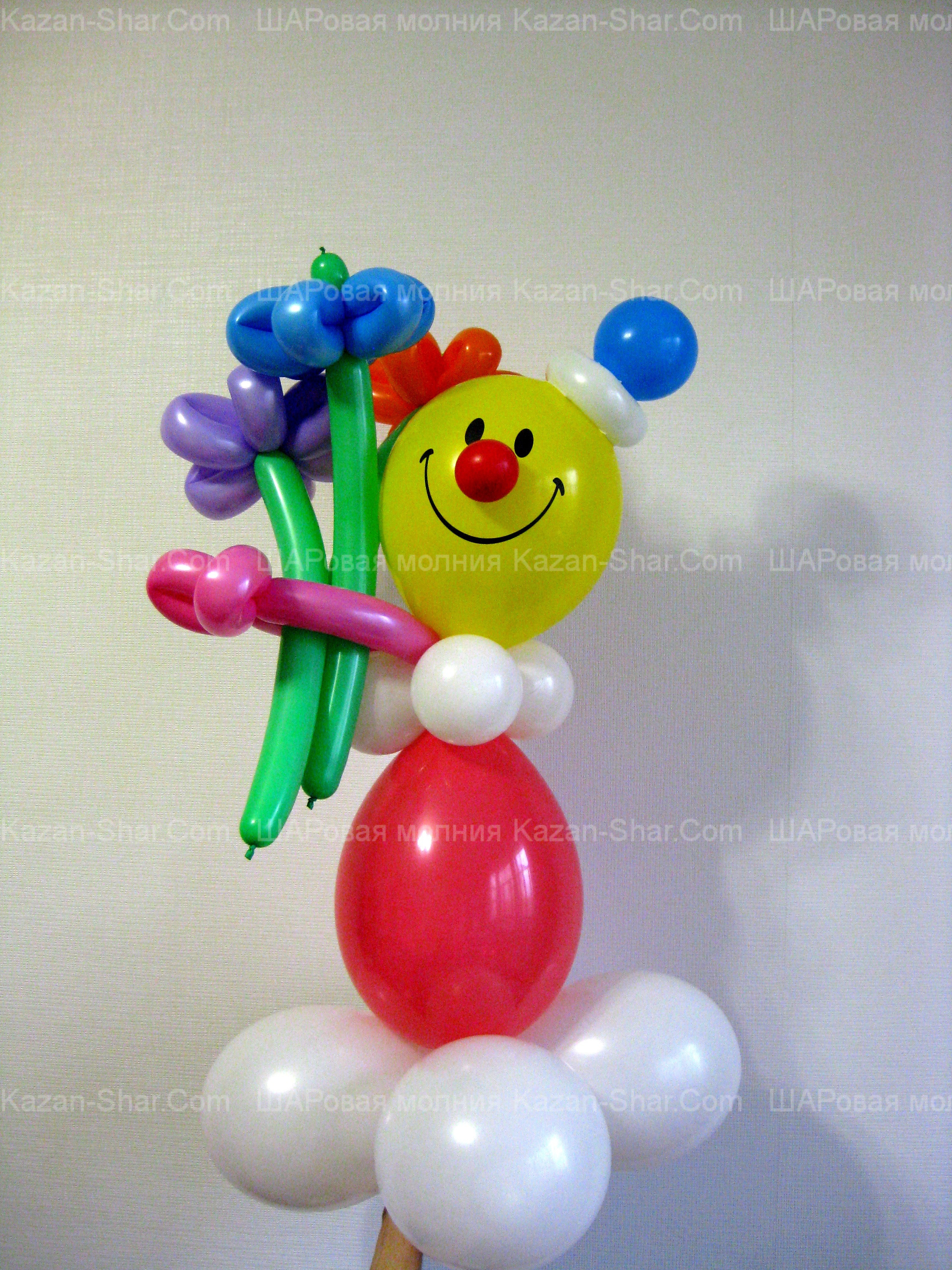 Клоун из воздушных шаров своими руками. Clown made of balloons with their hands.