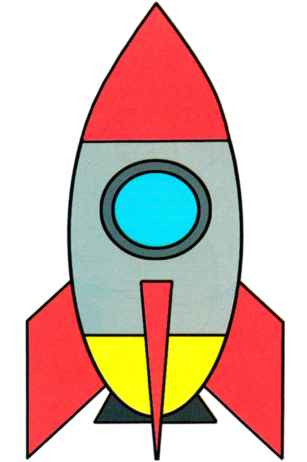 Ракета рисунок цветной