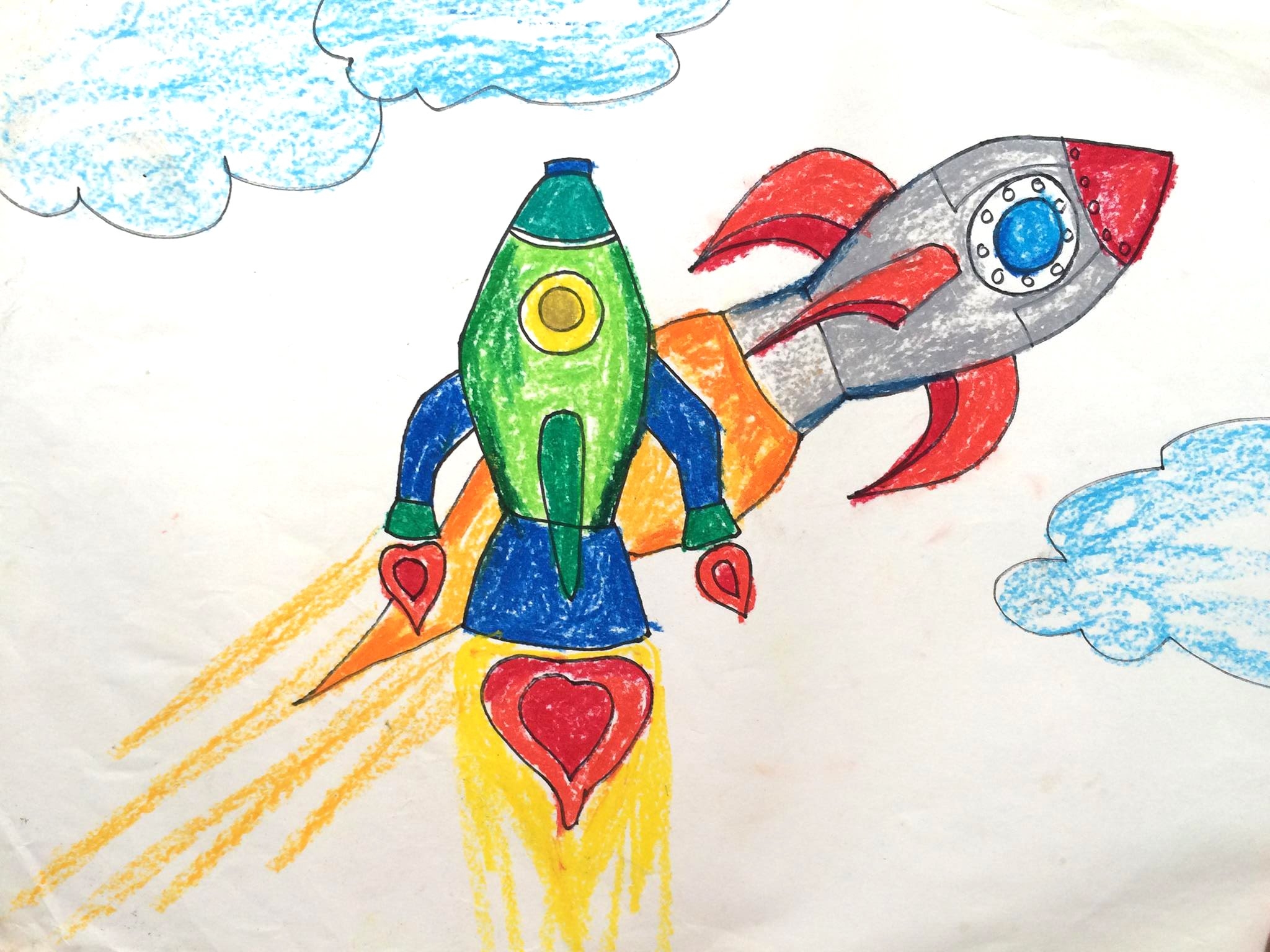 Рисуем ракету с детьми. Рисование ракета. Ракета цветными карандашами. Космос рисунок карандашом цветным. Рисование карандашами цветными ракета.