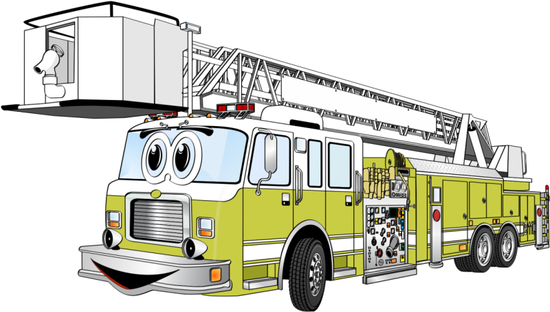 Пожарная автолестница рисунок
