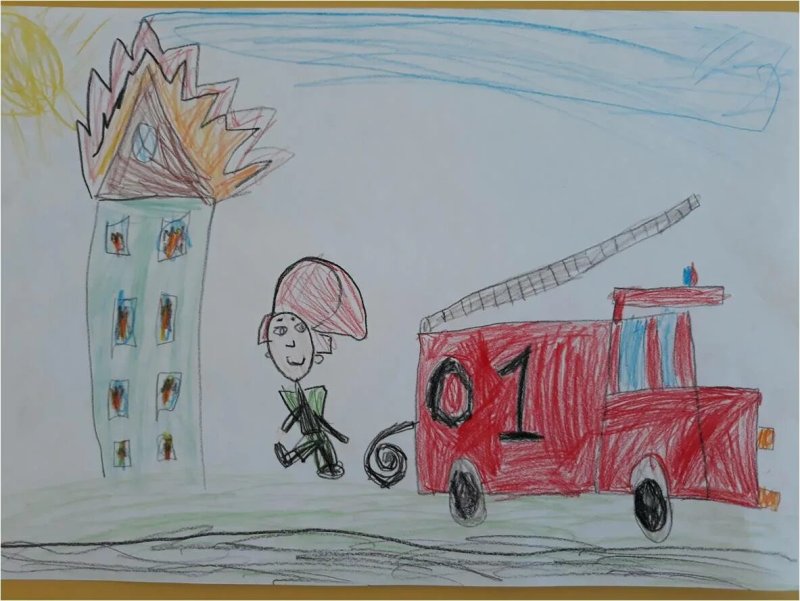 Рисование пожарная машина