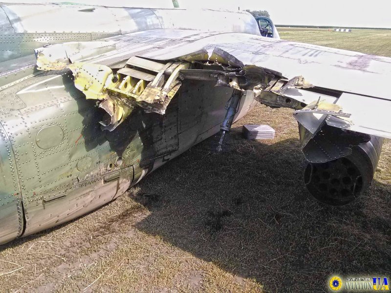 Боевые повреждения самолетов Су-25