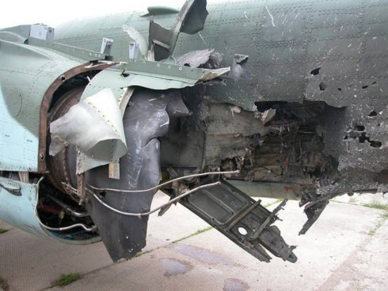 Самолёт Грач Су 25 подбитые