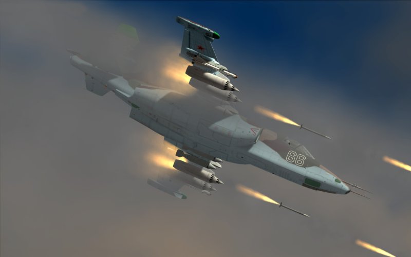 Штурмовик Су-25 с ракетами