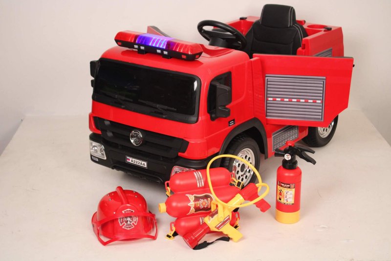 Детский электромобиль а222аа красный (пожарная)