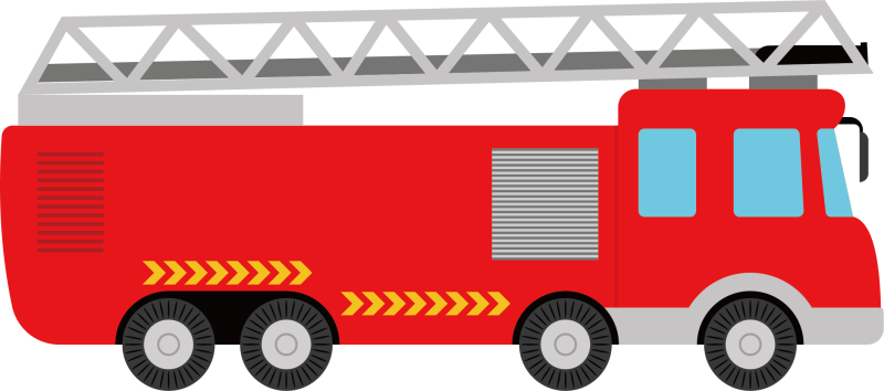 Пожарная машина вид сбоку вектор
