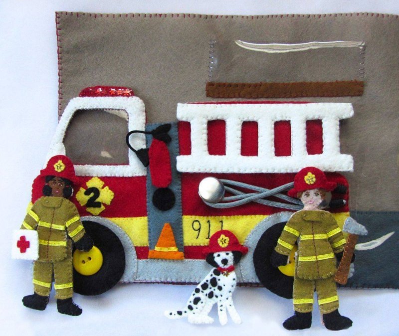Пожарный из фетра для детей