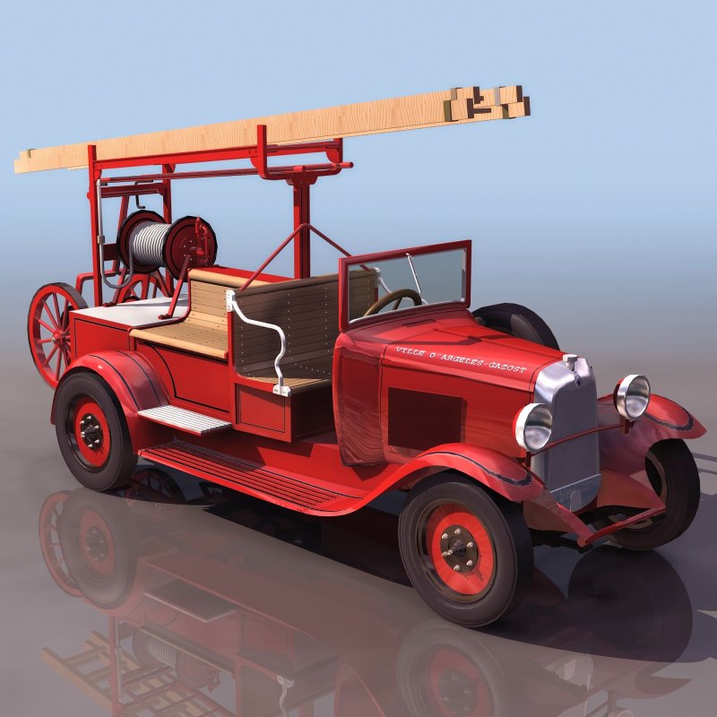 3д модель пожарной машины