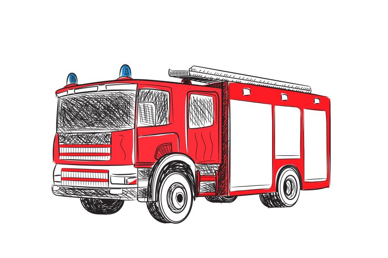 Пожарная машина рисунок