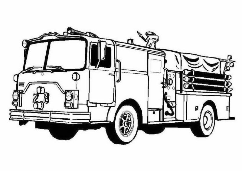Раскраска ЗИЛ 131 пожарный