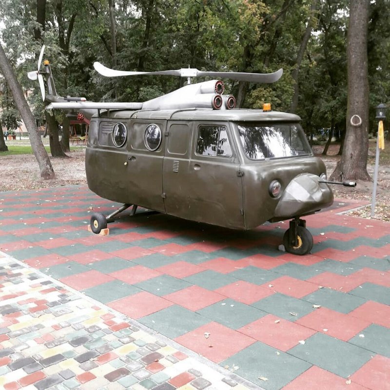 Летающий УАЗ Буханка вертолет