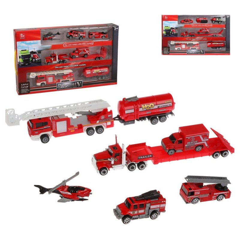 Пожарный автомобиль 1 Toy парковка (т57247) 8 см